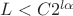 $L < C 2^{l\alpha}$