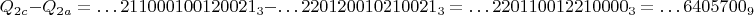 $$Q_{2c}-Q_{2a}=\ldots 211000100120021_3-\ldots 220120010210021_3=\ldots 220110012210000_3=\ldots 6405700_9$$