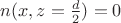 $n(x,z=\frac {d} {2})=0$