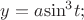 $y=a{\sin}^{3}t;$