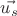 $\vec{u_s}$