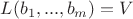 $L(b_1,...,b_m) = V$
