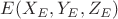 $E (X_E, Y_E, Z_E) $