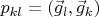 $p_{kl}=(\vec g_l,\vec g_k)$