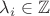 $\lambda_i \in \mathbb Z$