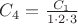 $C_{4} = \frac{C_{1}}{1\cdot 2 \cdot 3}$