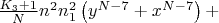 $\frac{K_3+1}Nn^2n_1^2\left(y^{N-7}+x^{N-7}\right)+$