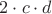 $2\cdot c\cdot d$