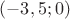 $(-3,5; 0)$