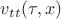 $v_{tt}(\tau,x)$