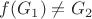 $f(G_1)\ne G_2$