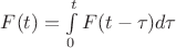 $F(t)=\int\limits_0^t {F}(t-\tau)d\tau$