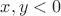 $x,y<0$