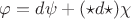 $\varphi=d\psi+(\star d\star)\chi$ $\varphi=d\psi+(\star d\star)\chi$