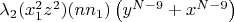 $\lambda_2(x_1^2z^2)(nn_1)\left(y^{N-9}+x^{N-9}\right)$