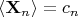 $\langle \mathbf X_n \rangle = c_n$