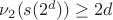 $\nu_2(s(2^d))\geq 2d$