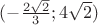 $(-\frac{2\sqrt{2}}{3};4\sqrt{2})$