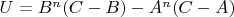 $U=B^n(C-B)-A^n(C-A)$
