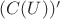 $(C(U))'$