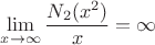 $$\lim_{x\to \infty }\frac{N_2(x^2)}{x} =\infty$$