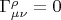 $\Gamma^{\rho}_{\mu\nu}=0$