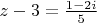 $z-3=\frac{1-2i}{5}$