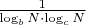 $\frac{1}{\log_bN\cdot\log_cN} $