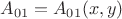 $$A_{01}=A_{01}(x,y) $$