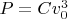 $P=C v_0^3$