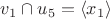 $v_1\cap u_5 =\langle x_1 \rangle $