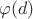 $\varphi(d)$