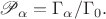 $\mathscr{P}_\alpha=\Gamma_\alpha/\Gamma_0.$