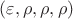 $ (\varepsilon, \rho, \rho,\rho)$