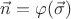 $\vec{n}=\varphi(\vec{\sigma})$
