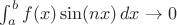 $\int_a^bf(x)\sin(nx)\,dx\to0$
