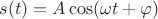 $s(t)=A\cos(\omega t+\varphi)$