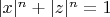 $|x|^n+|z|^n=1$