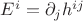$E^i = \partial_j h^{ij}$