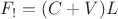 $F_! = (C+V)L$