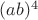 $(ab)^4$