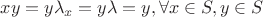 $xy = y\lambda_x = y\lambda = y, \forall x\in S, y\in S$