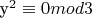 y^2\equiv 0 mod3