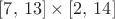 $[7,\,13]\times[2,\,14]$