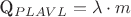 Q_{PLAVL} = \lambda \cdot m Q_{PLAVL} = \lambda \cdot m