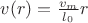 $v(r)=\frac{v_m}{l_0}r$