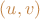 $\color{brown}(u,v)$
