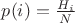 $p(i) = \frac{H_i}{N}$