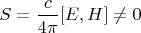 $S = \dfrac{c}{4\pi} [E, H] \not=0$
