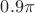 $0.9\pi$